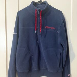 Champion Navy Blue Quarter Zip Fleece Perfect for Winter #Champion #Vintage